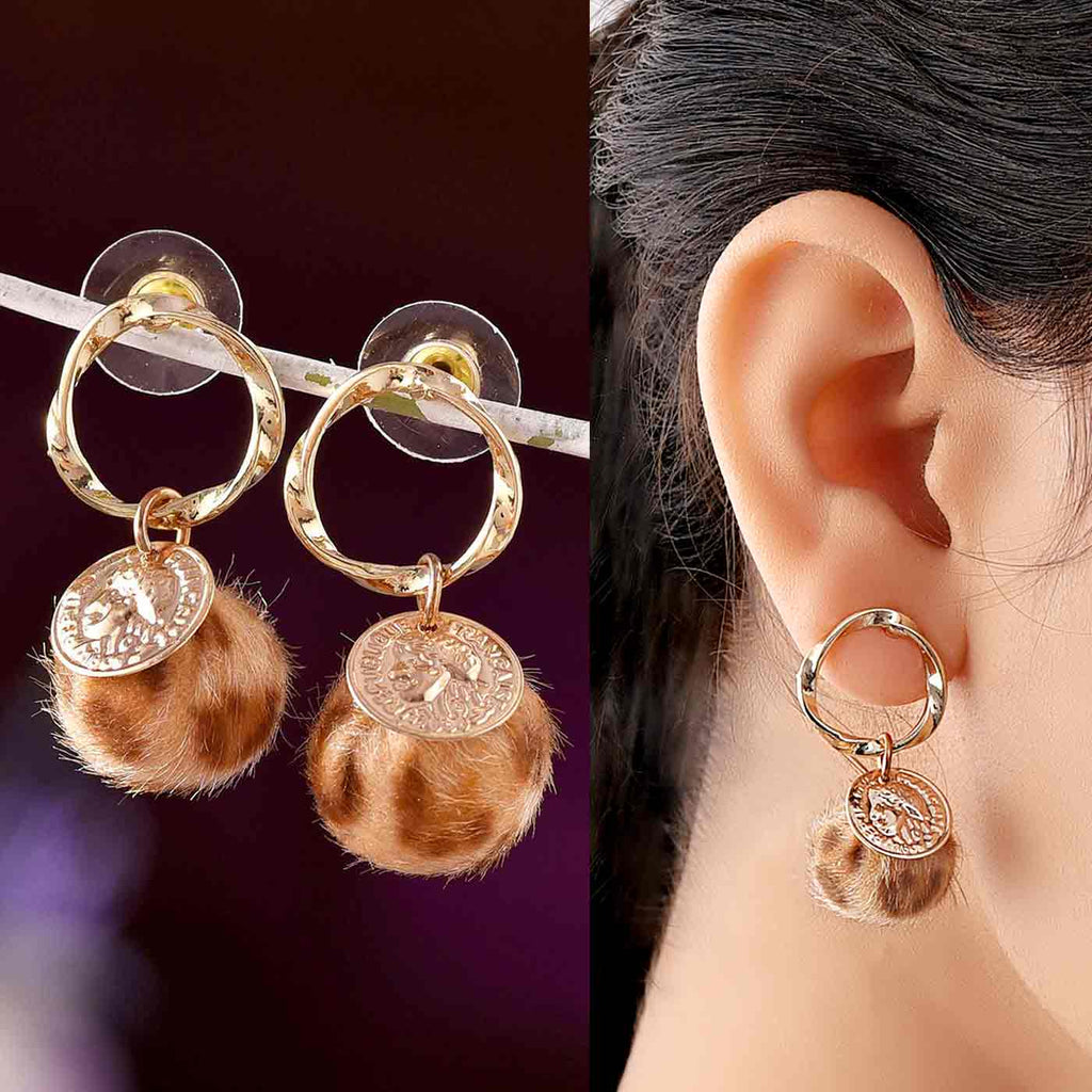 Lovely Pom Dangler Earrings