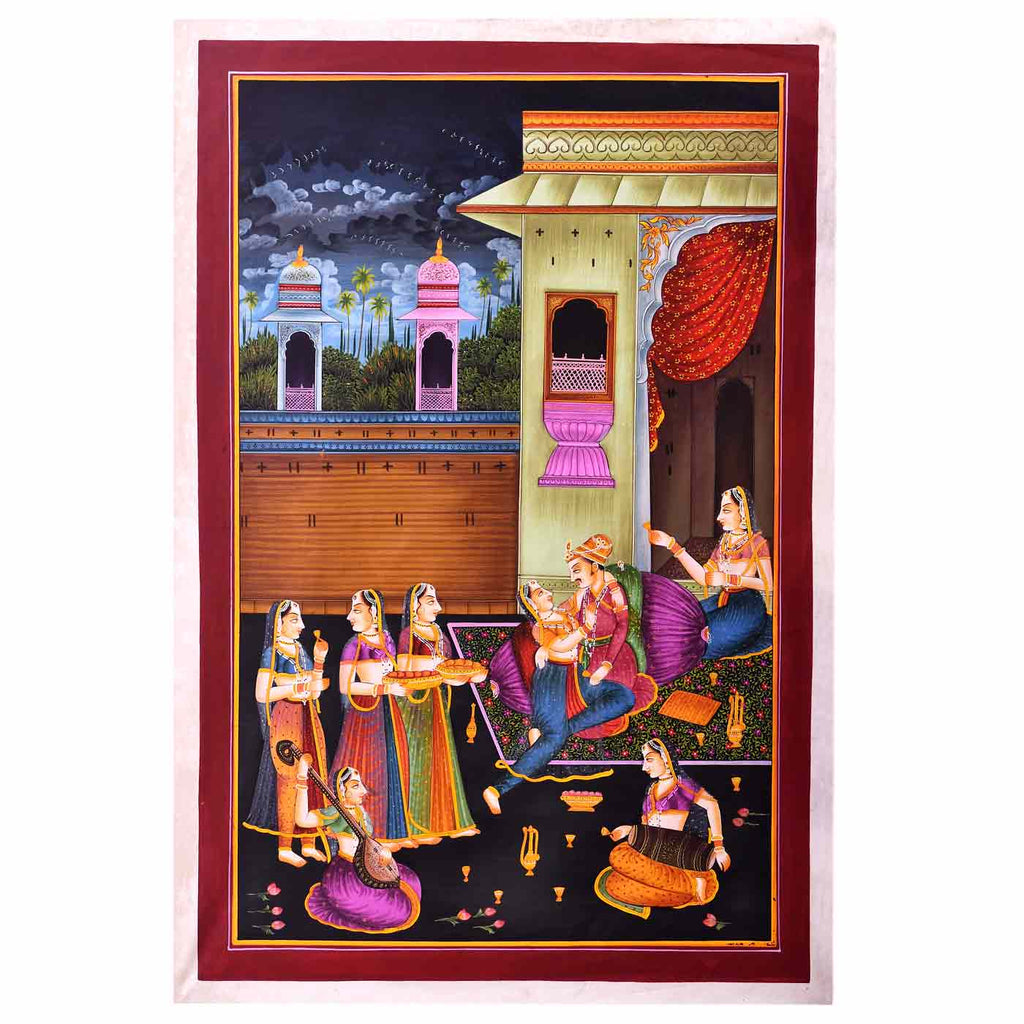 Royal Display Of Love Mughal Painting