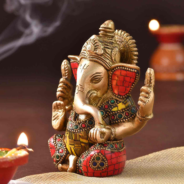 Magnificent Decorative Ganesha Brass Idol