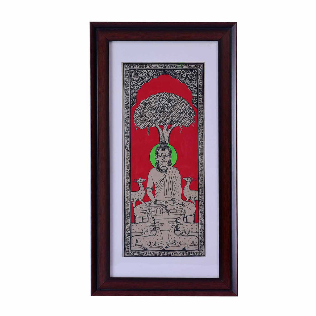 Enlightened Lord Budda Pattachitra Framed Painting