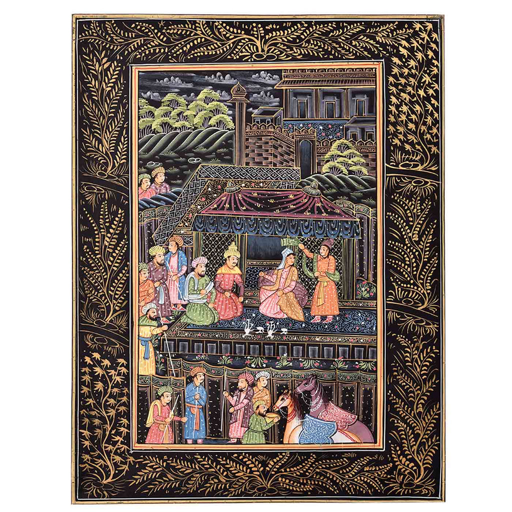 Mughal Queen Court Painting (14*19 Inches)