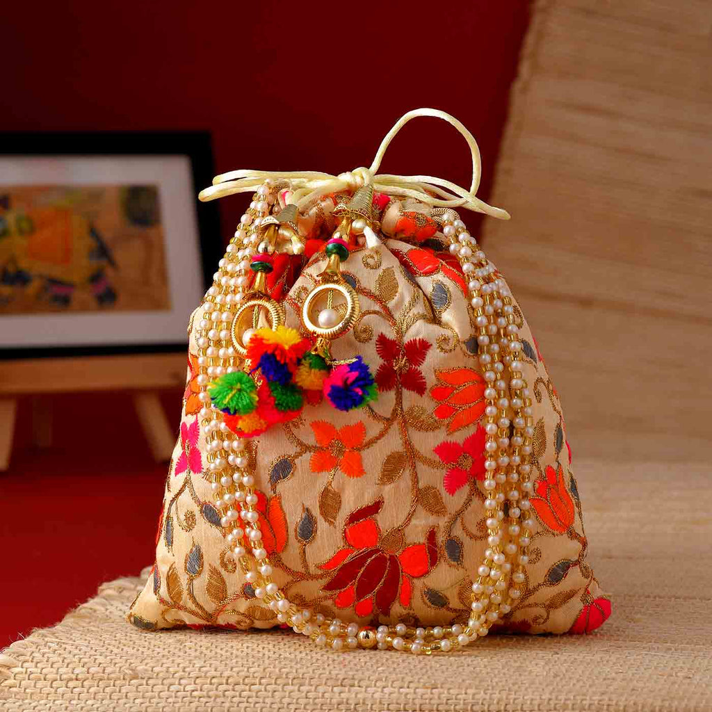 Multicolored Floral Potli Bag