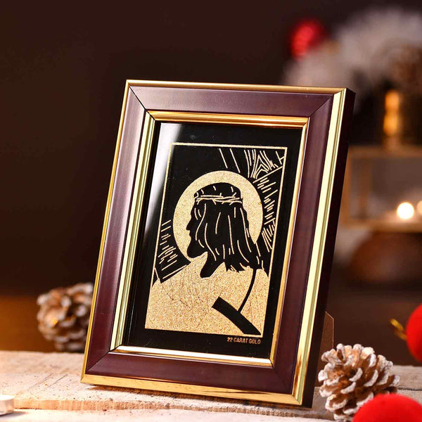 Celestial Jesus Gold Frame