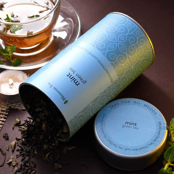 Revitalizing Mint Green Tea Can