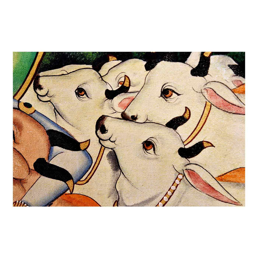Premium Photo | Illustration of Indian Traditional Cow and calf Painting  with elegan
