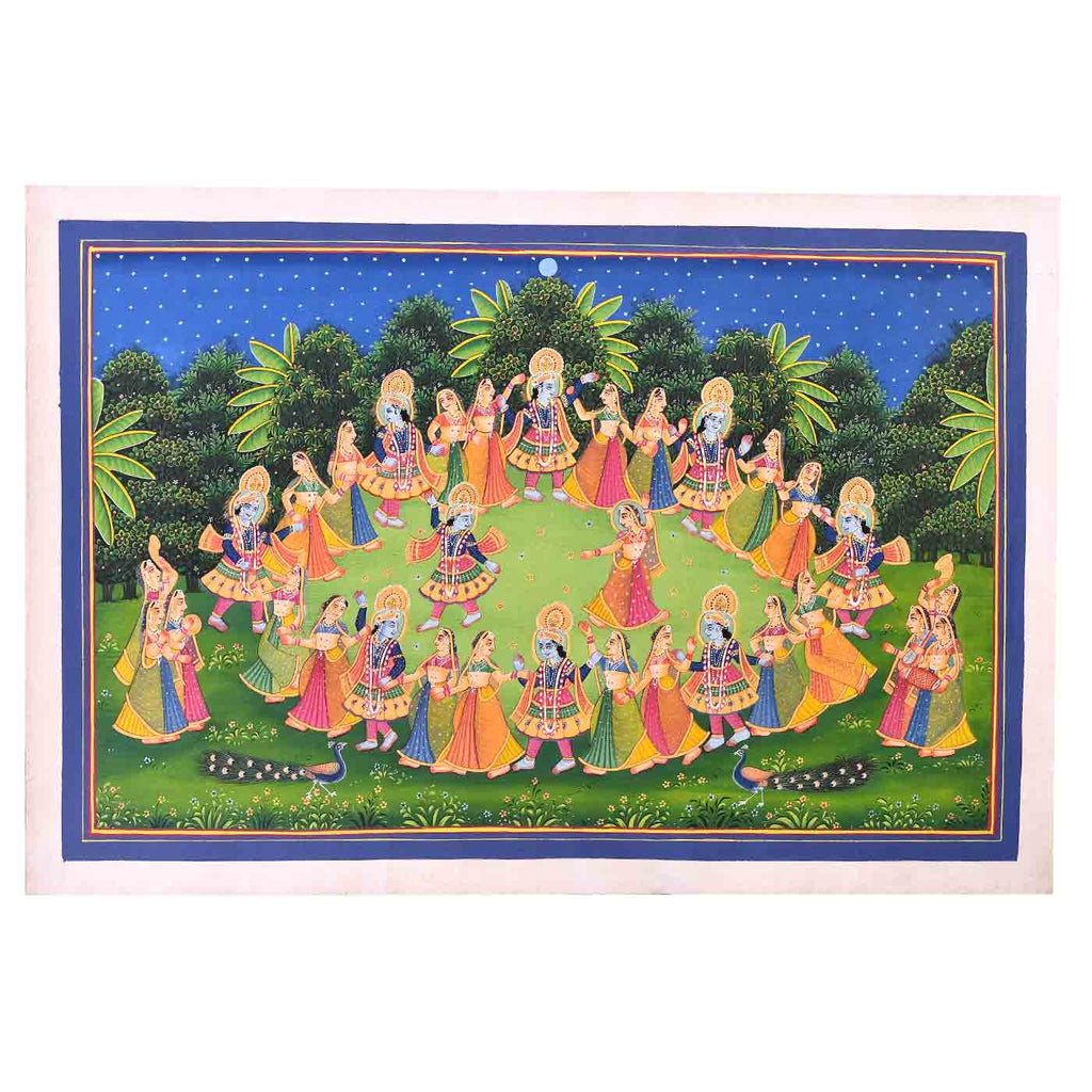 Raas Garba In Nidhivan Radha & Krishna Painting
