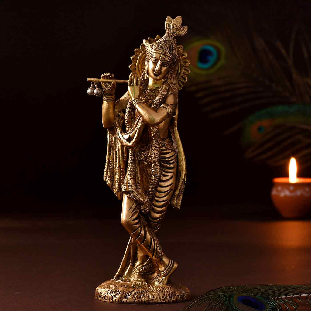 Murlimanohar Krishna Brass Idol