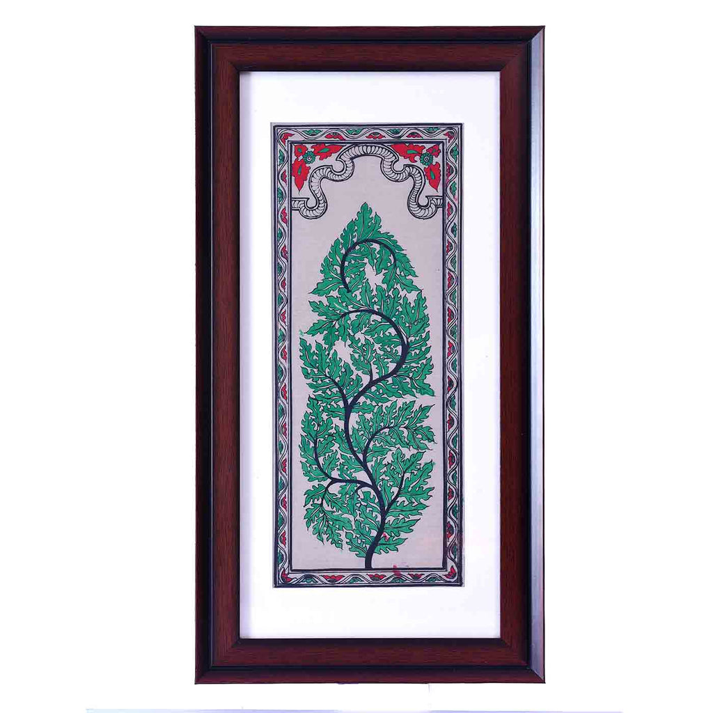 Appealing Tree Of Life Tussar Silk Painting