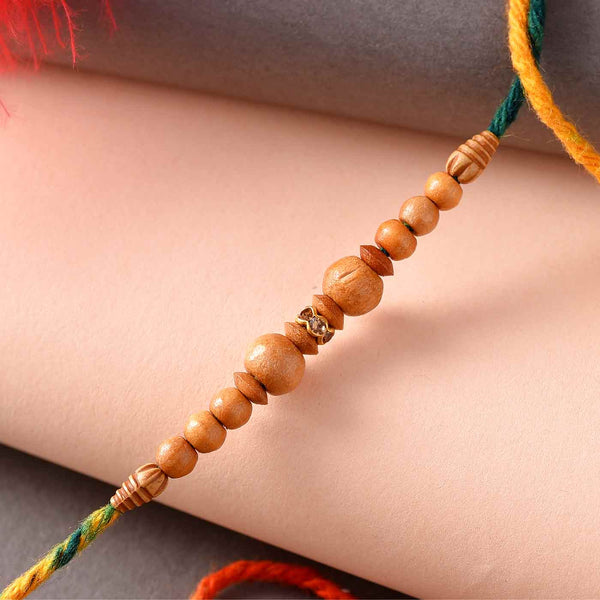Elegant Wooden Beads Rakhi