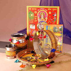 TIED RIBBONS Karwa Chauth Pooja Thali Set ComboPooja India