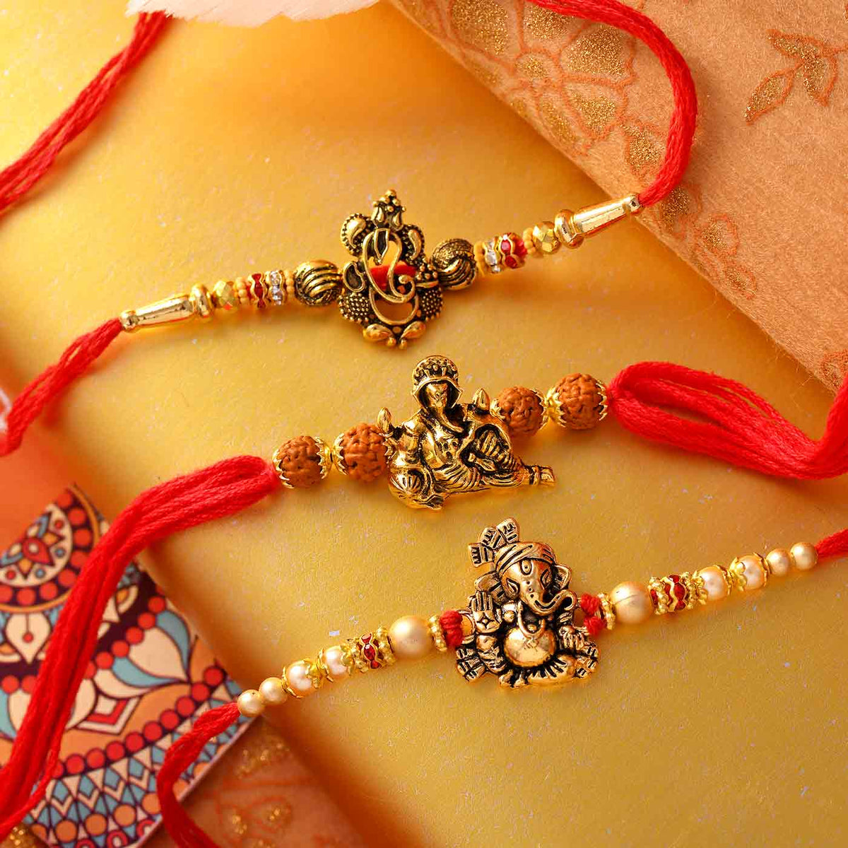 Ganesha Rakhi Set Of 3