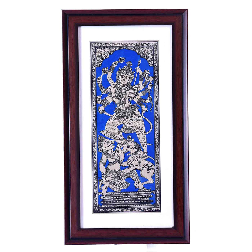 Sensational Durga Maa Tussar Silk Painting