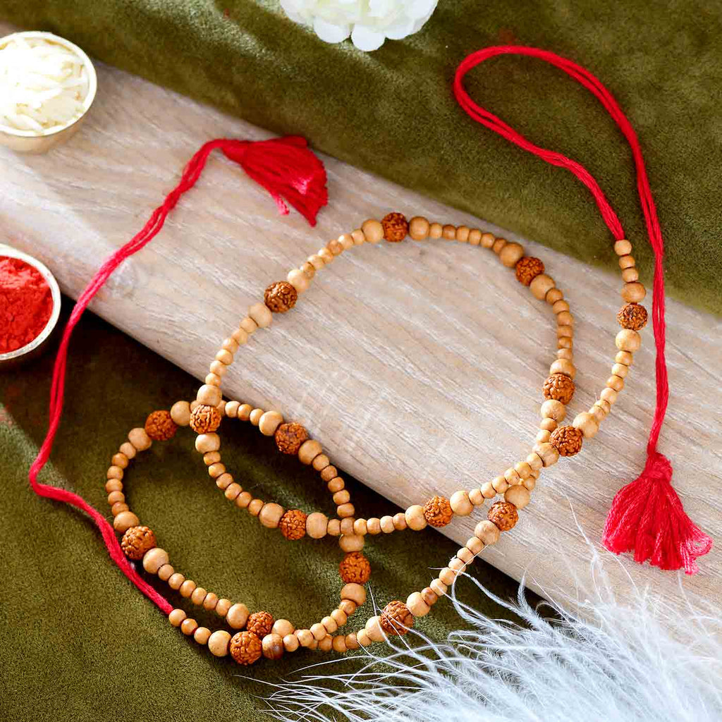 Spiritual Rudrakash & Beads Rakhi