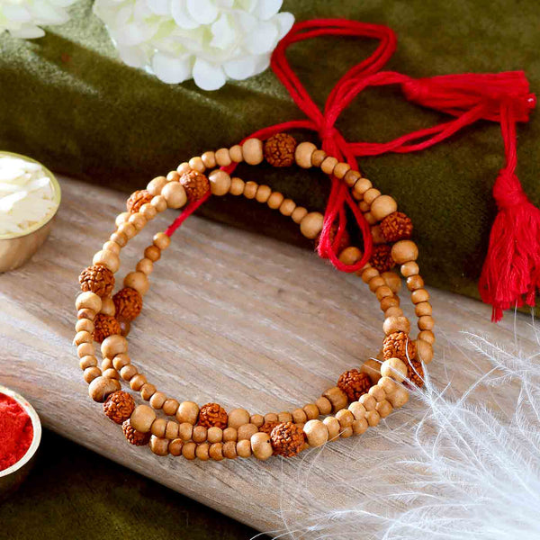 Spiritual Rudrakash & Beads Rakhi