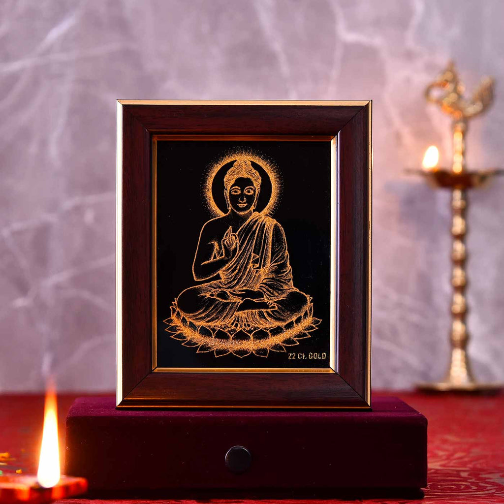 Enlightened Buddha Gold Frame