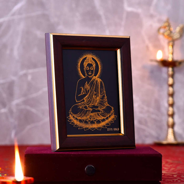 Enlightened Buddha Gold Frame