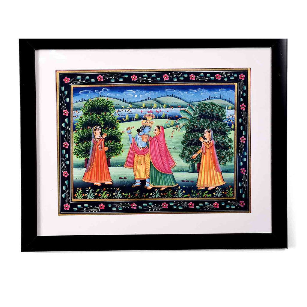 Divine Love Radha-Krishna Painting (16.5*13.5 Inches)