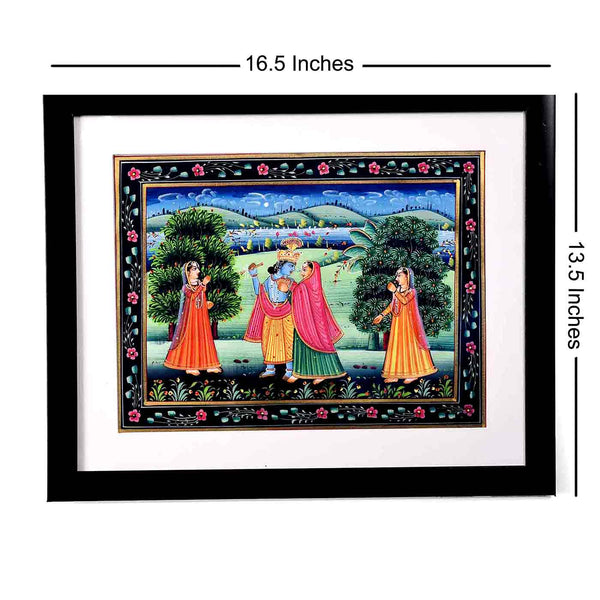 Divine Love Radha-Krishna Painting (16.5*13.5 Inches)