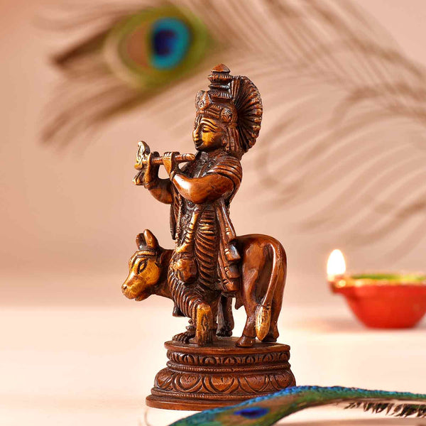 Shri Krishna Vasudev Brass Idol