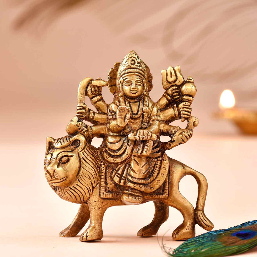 Mythical Navdurga Brass Idol