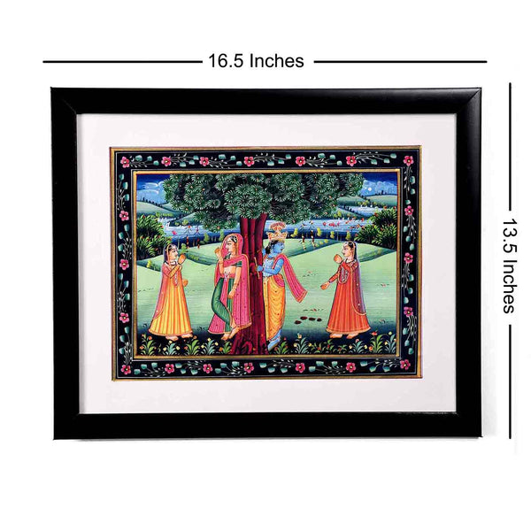 Immense Love Radha-Krishna Painting (16.5*13.5 Inches)