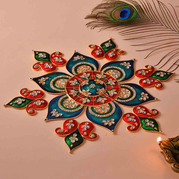 Alluring Floral Pattern Rangoli