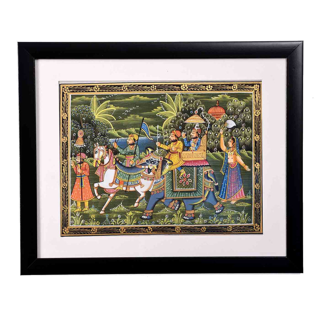 Prestigious Looking Mughal Painting (16.5*13.5 Inches)