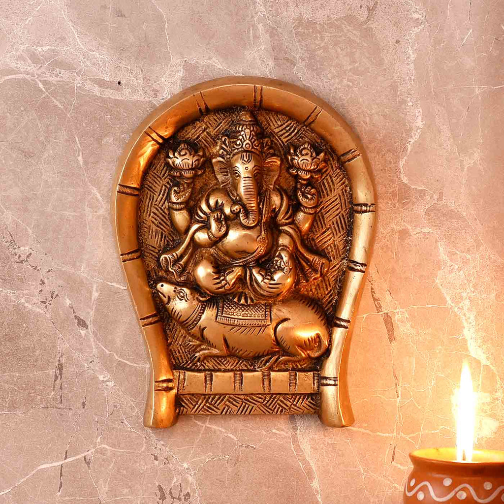 Auspicious Lord Ganesha Brass Idol