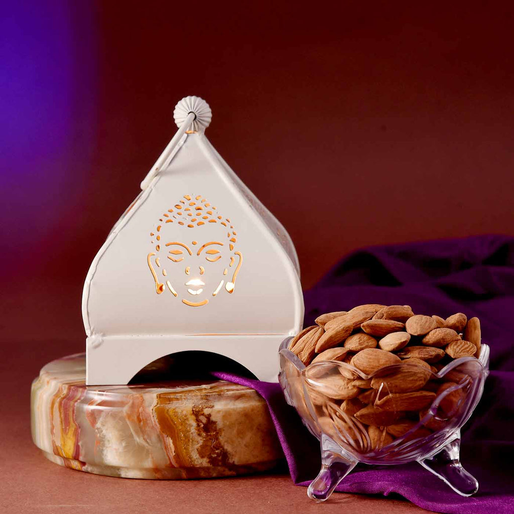 Premium Almonds Diwali Hamper with Buddha Votive