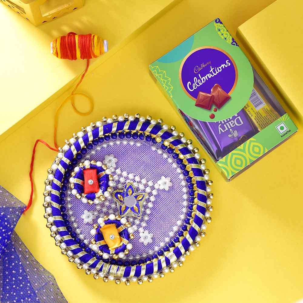 Momentous Hamper With Chocolate, Thali, Thread, Roli Chawal & Tikka