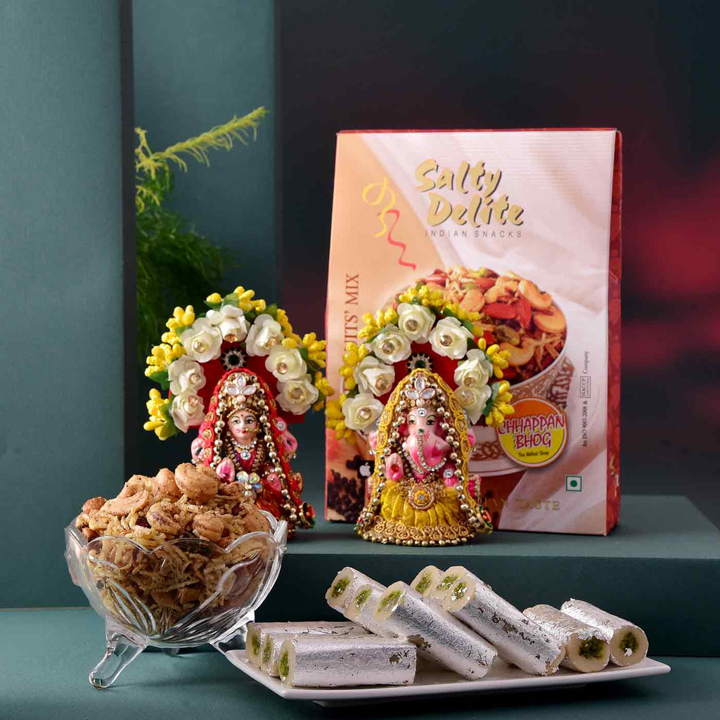Ideal Diwali Hamper With Dryfruit Mix and Pista Roll