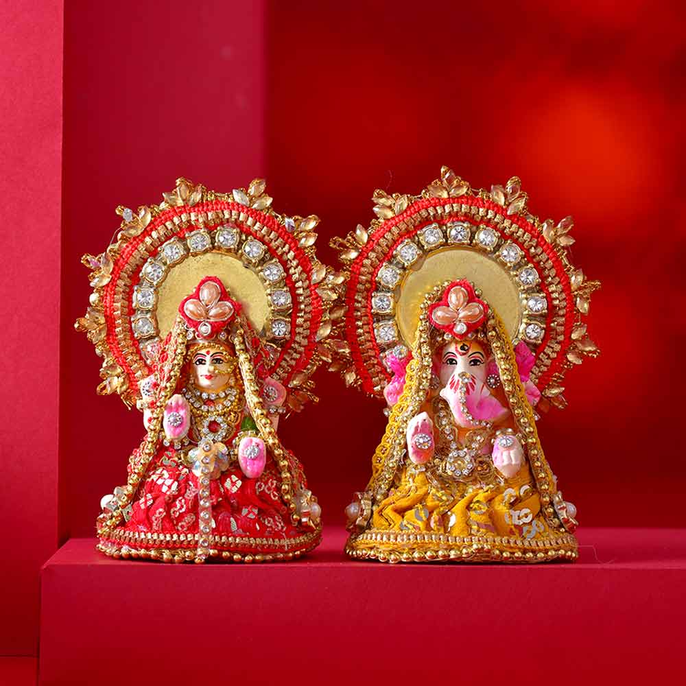 Glorious Terracotta Lakshmi & Ganesha Set