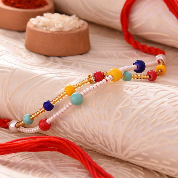 Colourful Beaded Rakhi Thread