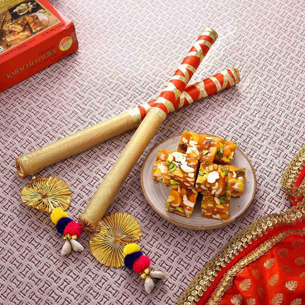 Alluring Dandiya Sticks With Karachi Halwa