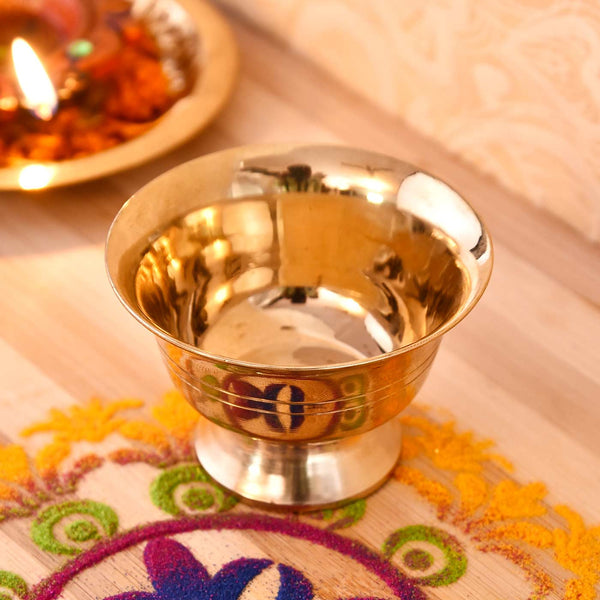 Brass Chandan Pyali For Puja (2 Inches)