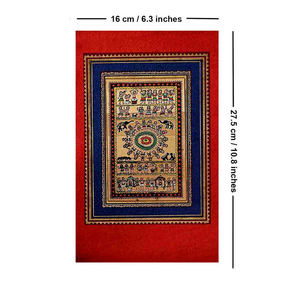 Tribal Dance Talapatrachitra Painting (6.3*10.8 Inches)