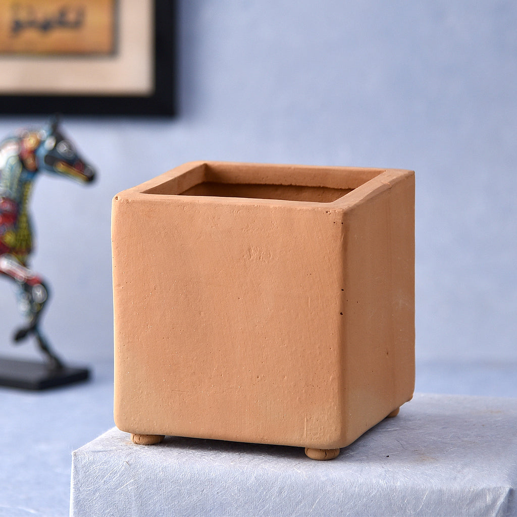 Contemporary Square Terracotta Pot