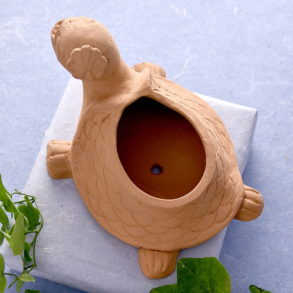 Happy Turtle Terracotta Pot