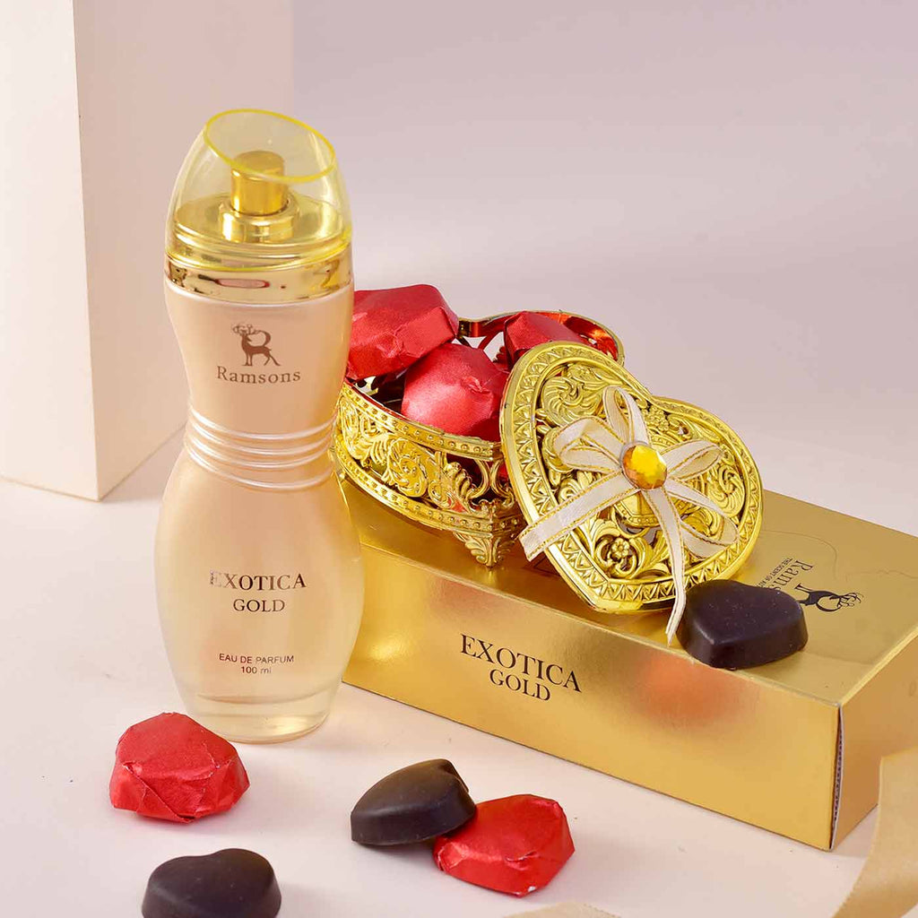 Attractive Valentine Hamper With Perfume & Chocolate