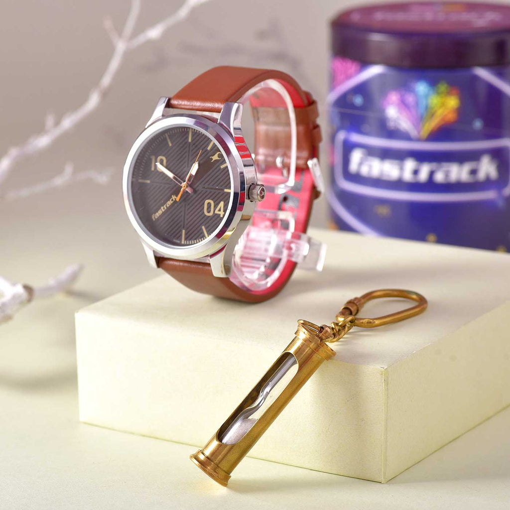 Sparkling Valentine Hamper With Watch & Key Chain