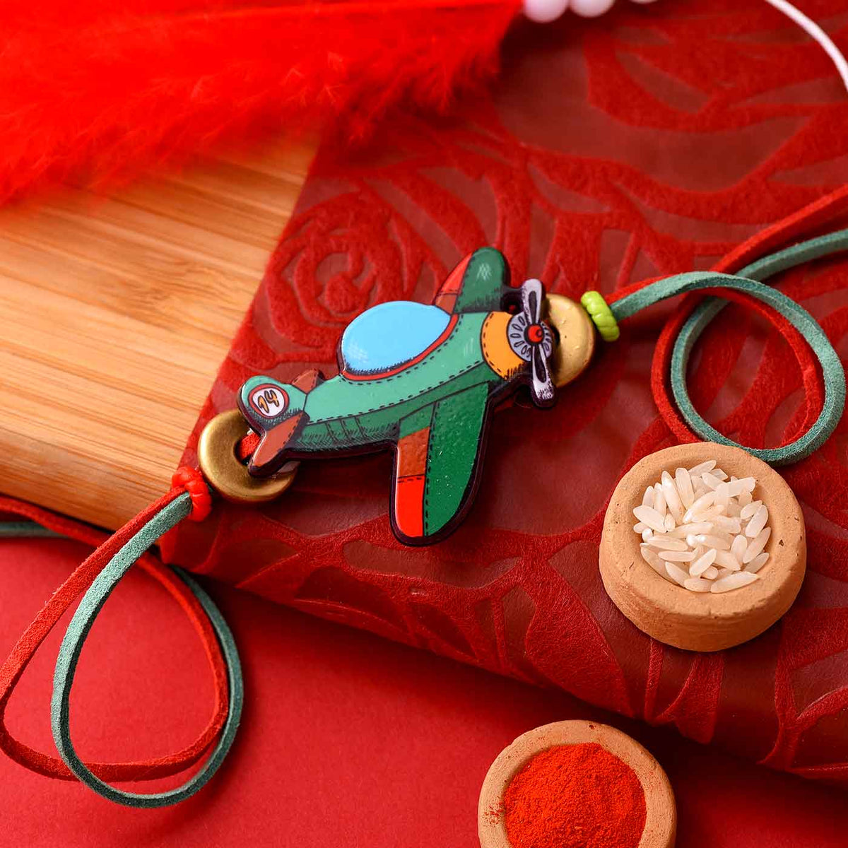 Colorful Gliding Airplane Kid's Rakhi – TOKENZ